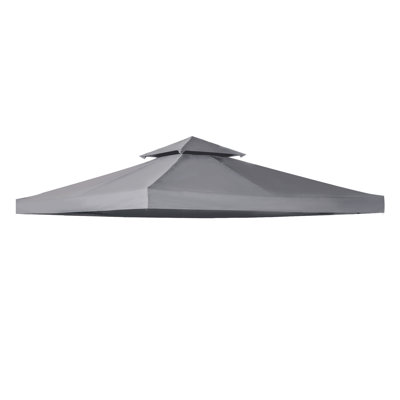 Housse de remplacement pour abri de jardin d'extérieur 9,8 pi X, 2, gris foncé, auvent