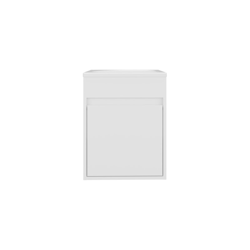 Meuble-lavabo flottant Furman, Blanc