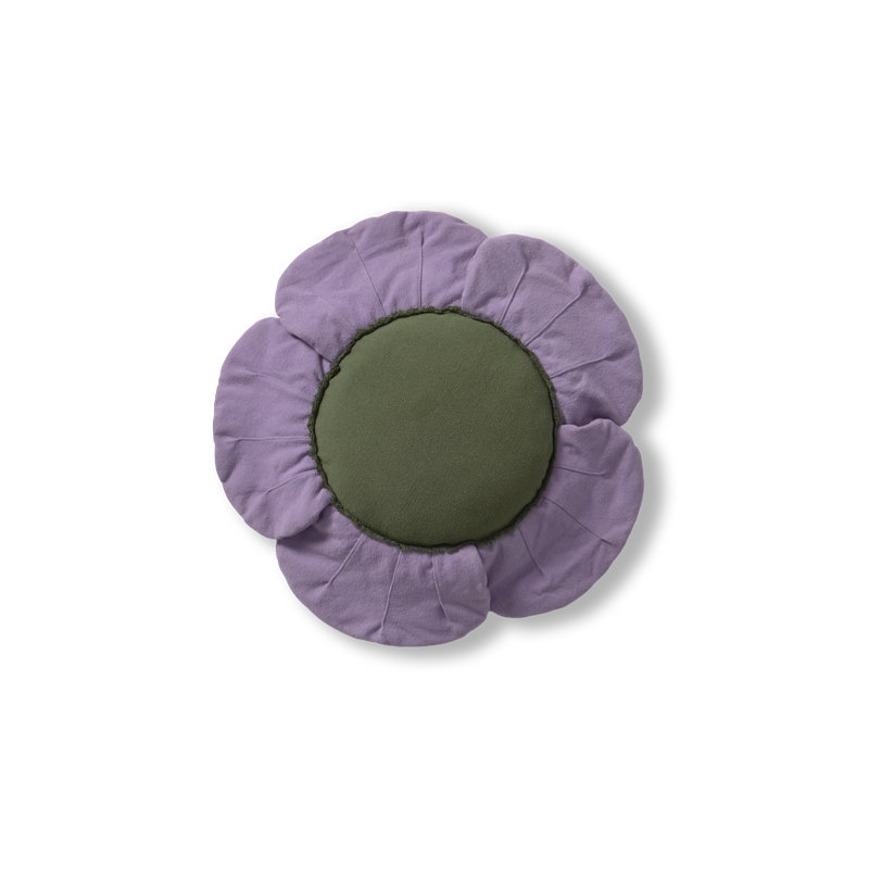 Floor Cushion Purple Poppy