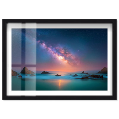 Photographie de voyage Shore of a Million Stars III Shadowbox Print par Notoriart, cadre noir, 31 x 21