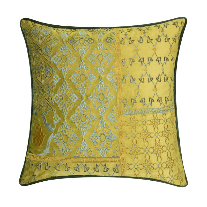 Housse et insert d'oreiller carré, Vert mousse