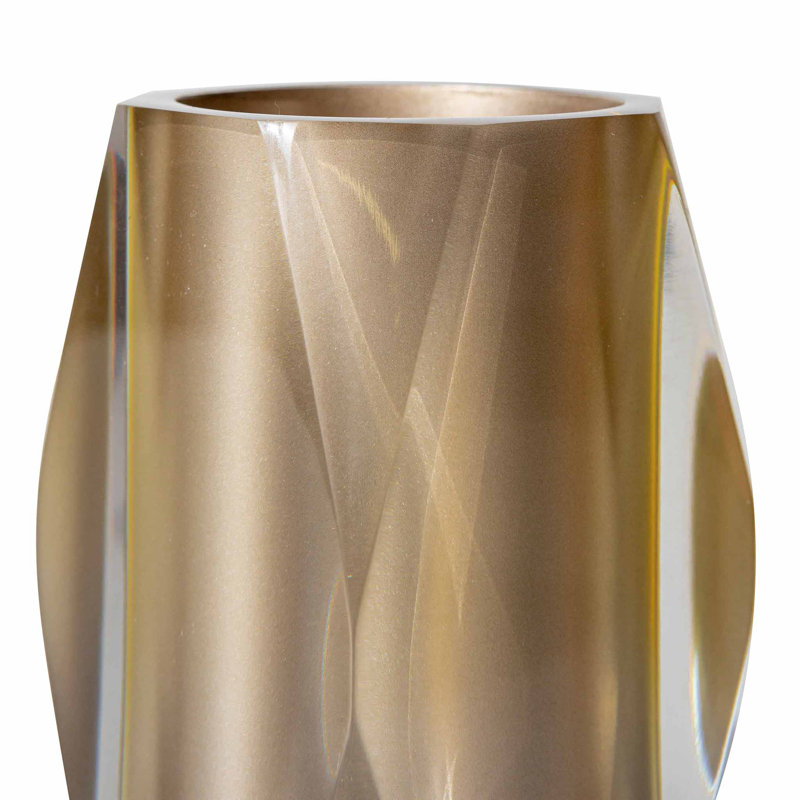 Verre à facettes Sparkles Home | Résine durable | Conception en losange | Couleurs vibrantes | Autoportant, Bronze