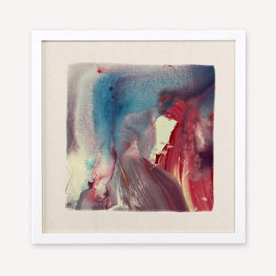 Limited Edition 12 x 12 in. "Fall on Me #1" Framed Silk Scarf by Fanyu Lin