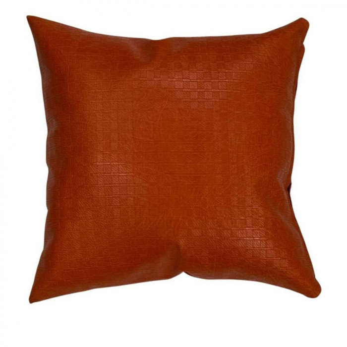 Coussin en velours Pasargad, H 16 po x l 16 po, Carré, Orange affleurant