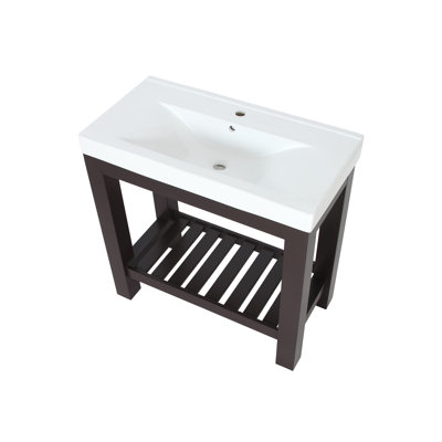 Bise 36'' Single Bathroom Vanity with Ceramic Top