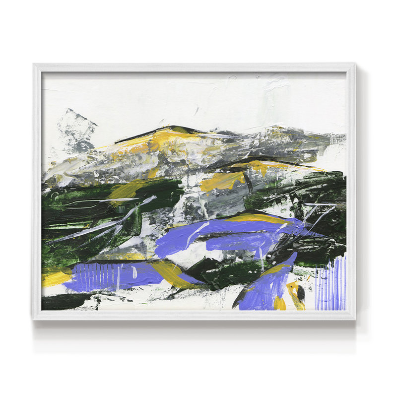 Silent Mountain II - Reproduction encadrée - Restickable, H 11 po x l 14 po, Blanc