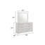 Miroir de style moderne en bois blanc