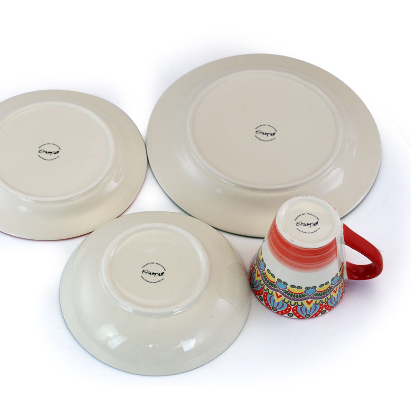 Salt Creek Stoneware Dinnerware Set 16 Piece - Service for 4