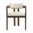 Lyddia 6-Person Contemporary Dining Set with Upholstered Rubberwood Armchair & Geometric Ash Veneer Table for Dining Room