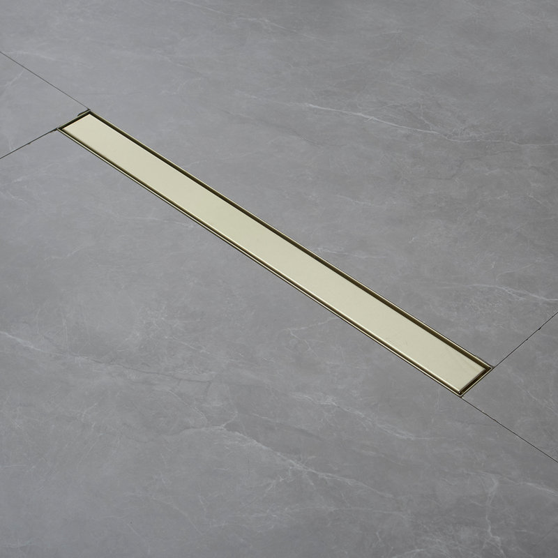 32'' Brushed Gold Stainless Steel Linear Shower Drain