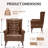 31.5" Wide Faux Leather Wingback Chair-1015972084
