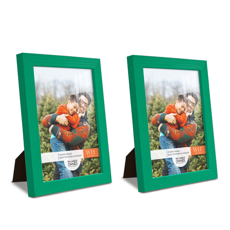 Green Wood Picture Frame - Set of 2, 6" x 8"