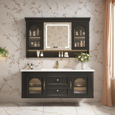 Armoire de salle de bain luxueuse rétro française