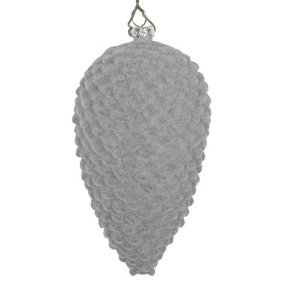 Flocked Pinecone Christmas Ornament