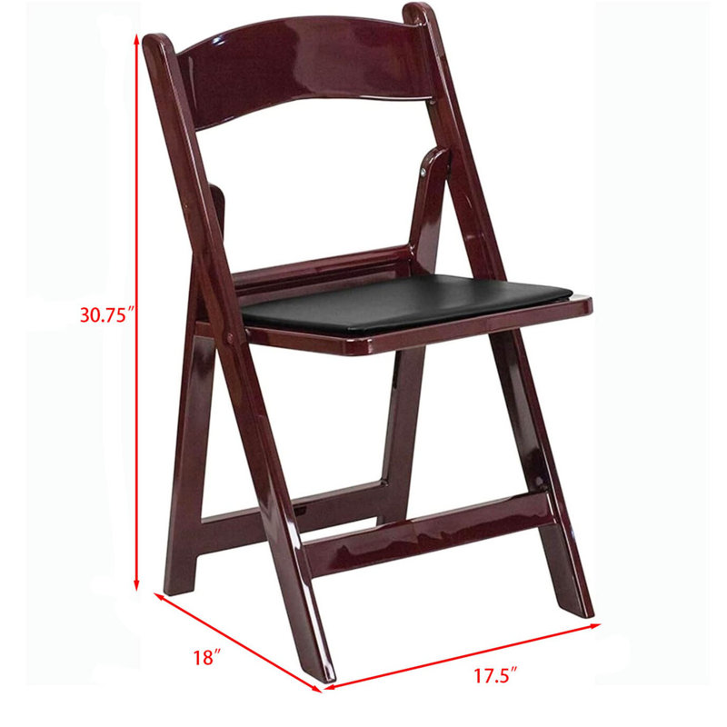 Stackable Seats,4-Pack, Red Mahogany