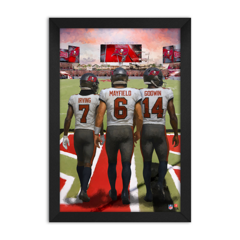 Affiche encadrée 3 joueurs des Buccaneers de Tampa Bay (NFL), format 14 x 20 pouces, NFL Tampa Bay Buccaneers