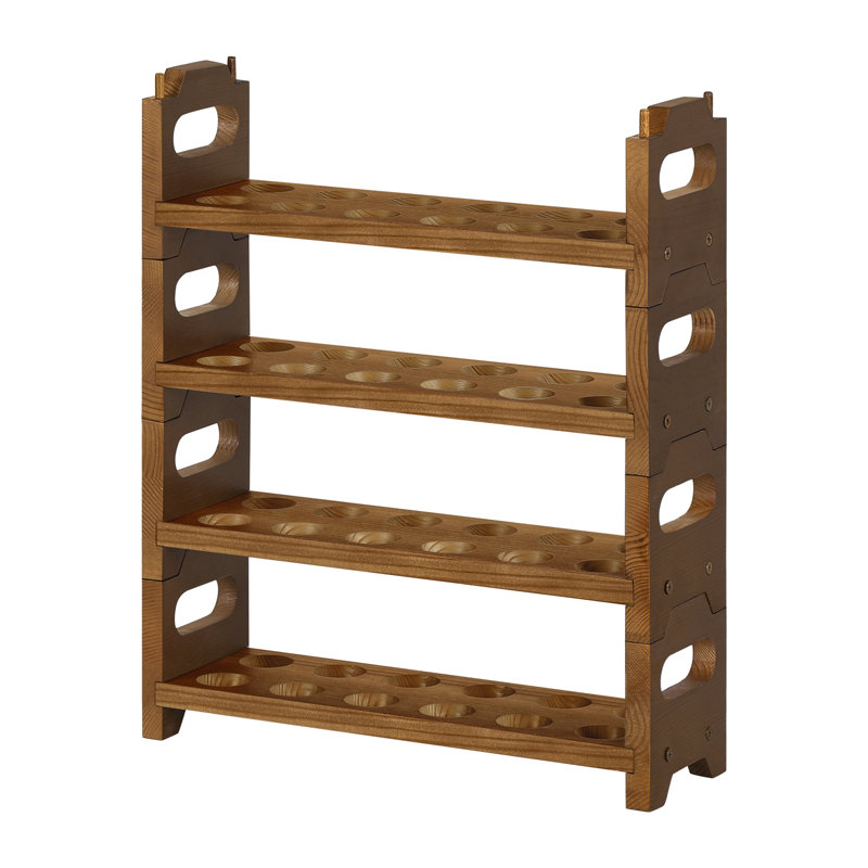 Porte-œuf en bois à 4 niveaux - brun