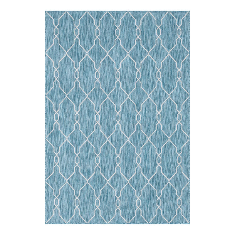 Geometric Indoor / Outdoor Rug, Rectangle 6'1" x 9'