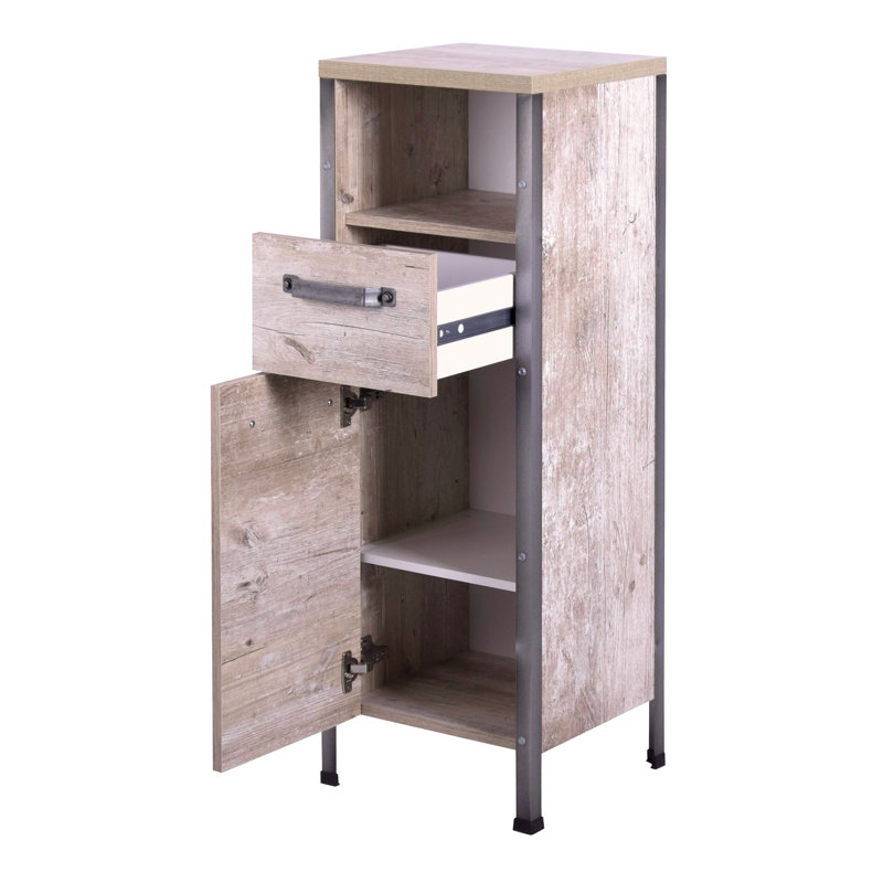 Harkon Freestanding Bathroom Cabinet, Light Brown