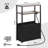 Narrow Side Table With Charging Station, Storage Bag, And Space-Saving Design