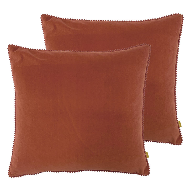 Square Cushion, Brick Brown, Polyester