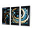 Circulaire bleu clair, art nouveau contemporain - ensemble d'art mural géométrique-268192377-268192381