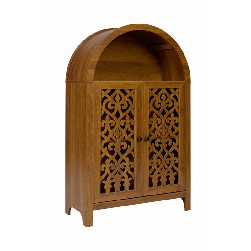 Armoire compacte en porcelaine noyer