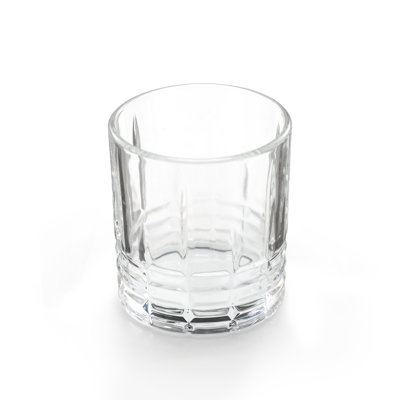 Martha Stewart 12 Piece Embossed Double Old Fashion and Tumbler Glassware Set