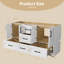 Base de meuble-lavabo double 60 po en bois massif sans lavabo-102403970