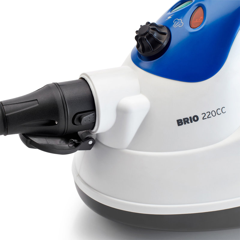 Brio 220CC White and Blue Canister Steam Cleaner with Accessory Kit
