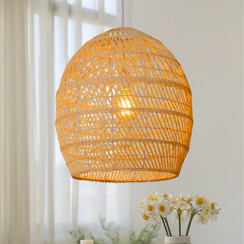 Deshanti 1 - Light Natural Dome Pendant, 18.11" H x 15.74" W x 15.74" D