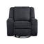 Mobilier de salon luxueux avec fauteuil inclinable et pivotant en tissu ébène-130083704