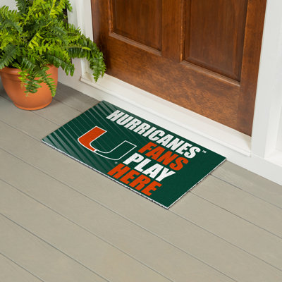 University of Miami Fan PVC Mat, 28"x16"