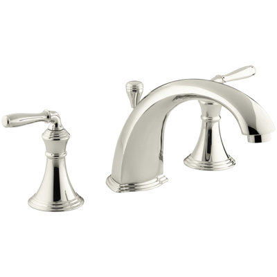 Devonshire Deck-/Rim-Mount Bath Faucet Trim for High-Flow Valve with 8-15/16" Diverter Spoutut and Lever Handles, Valve Not Included