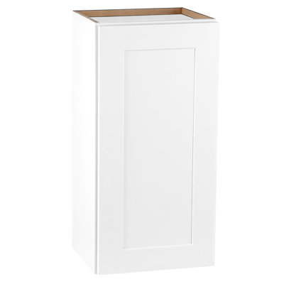 Armoire murale blanche en bois massif à 1 porte et 2 tablettes pour le garage à lessive de l 12 po x P 30 po de grande qualité et facile à assembler