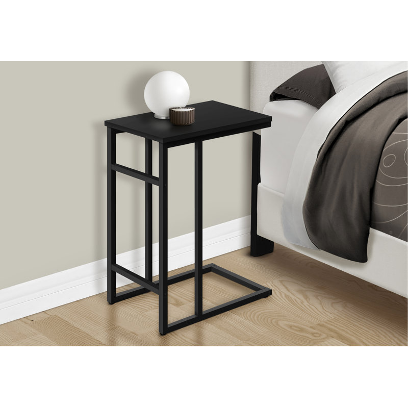 Accent Table, End Table, Metal Frame Side Table, Indoor End Table For Living Space, Black