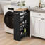 4-Tier Rolling Storage Cart Slim Kitchen Cart on Wheels with Open Shelves and Handle-1839960072
