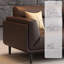 Causeuse coussin en similicuir noir