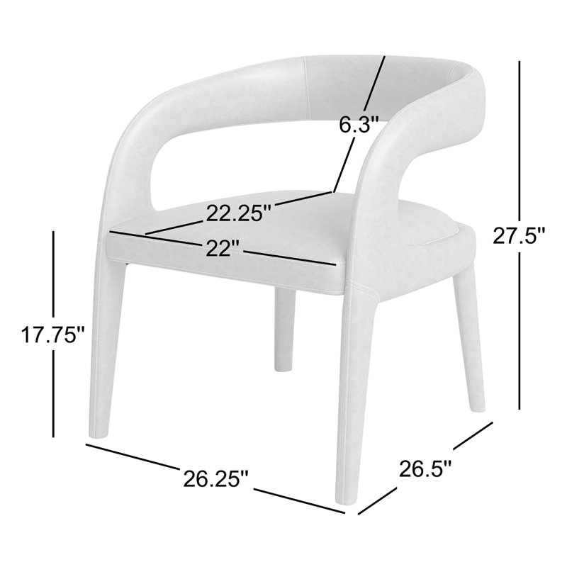 Rocio Armchair, Brown Genuine Leather