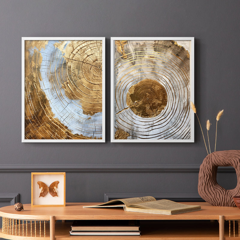 ABSTRACT Series Cxxvii - reproduction encadrée de qualité supérieure - prête à être accrochée - aucun clou requis - aucun clou requis