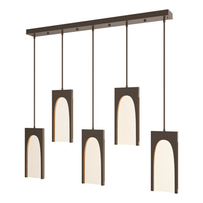 Luminaire suspendu linéaire à 5 lumières pour îlot de cuisine Cypress