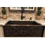 30" Hammered Copper Apron Front Single Basin Kitchen Sink with Scroll Design