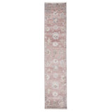 Fozie Hand Knotted Oriental Area Rug in Pink