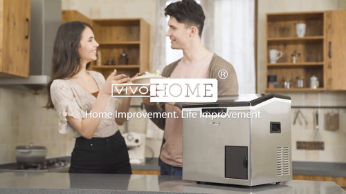 VIVOHOME 2 in 1 Countertop Ice Maker & Ice Shaver Machine, 33lbs/Day