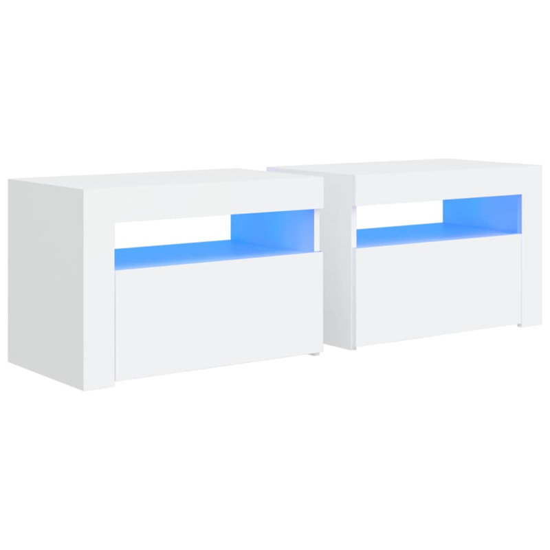 Aamirah 60cm W Bedside Table, White