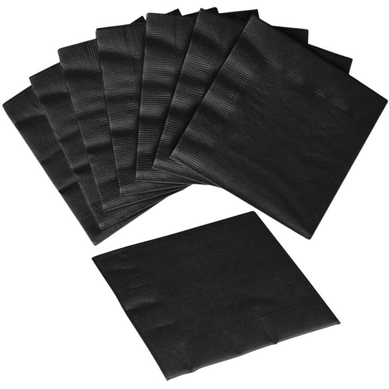 COMBO-PARTY SET: 419 PCS Complete Disposable Dining Solution for Your Event: 50-Servings, Black