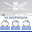 Ventilateur de plafond encastré 36/42/48 po à profil bas avec éclairage et télécommande-647977738-647977737