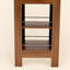 Table de salle à manger ronde moderne de 107 cm (42 po) en bois d'ingénierie noir avec rangement-2090267203