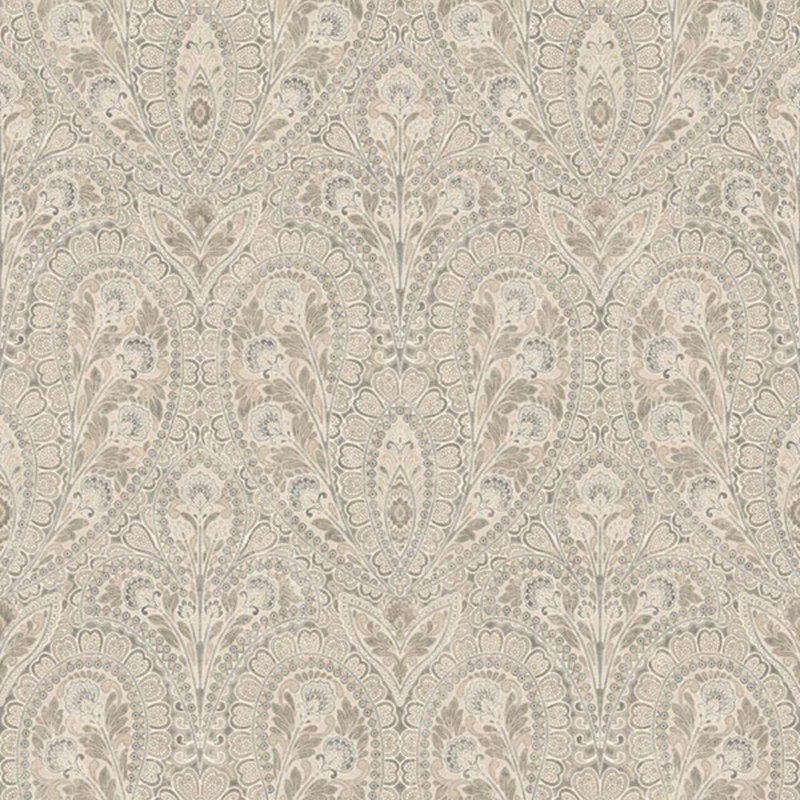 Rouleau de papier peint décoratif 33 pi x 20,5 po Decarlo, Beige