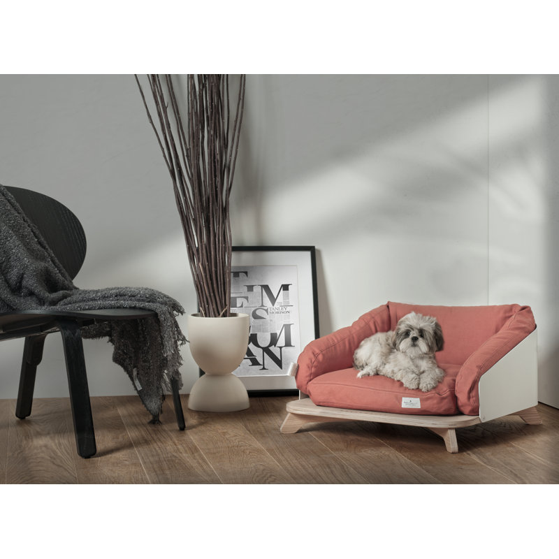 Orthopedic Cotton Bolster Pet Bed, Red